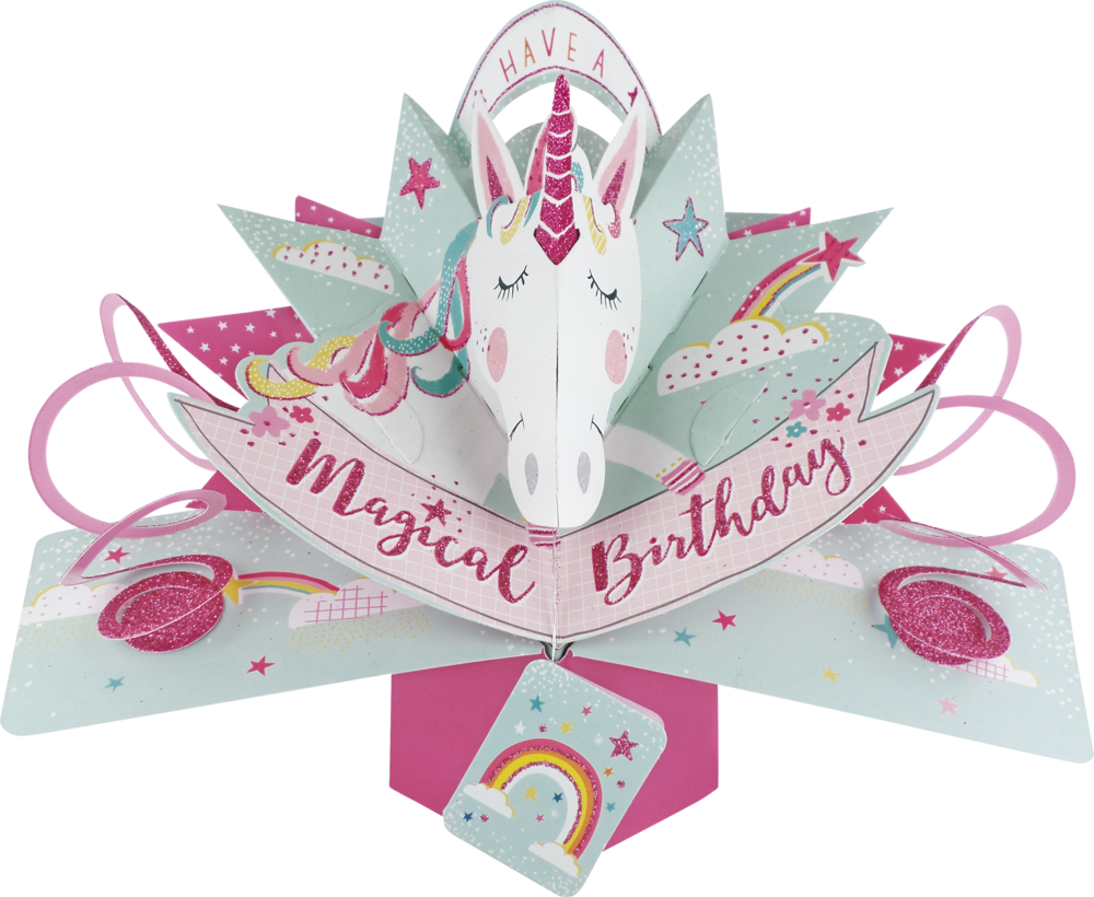 Unicorn Birthday Pop Up Greeting Card Cards Unicorn birthday pop up greeting card cards